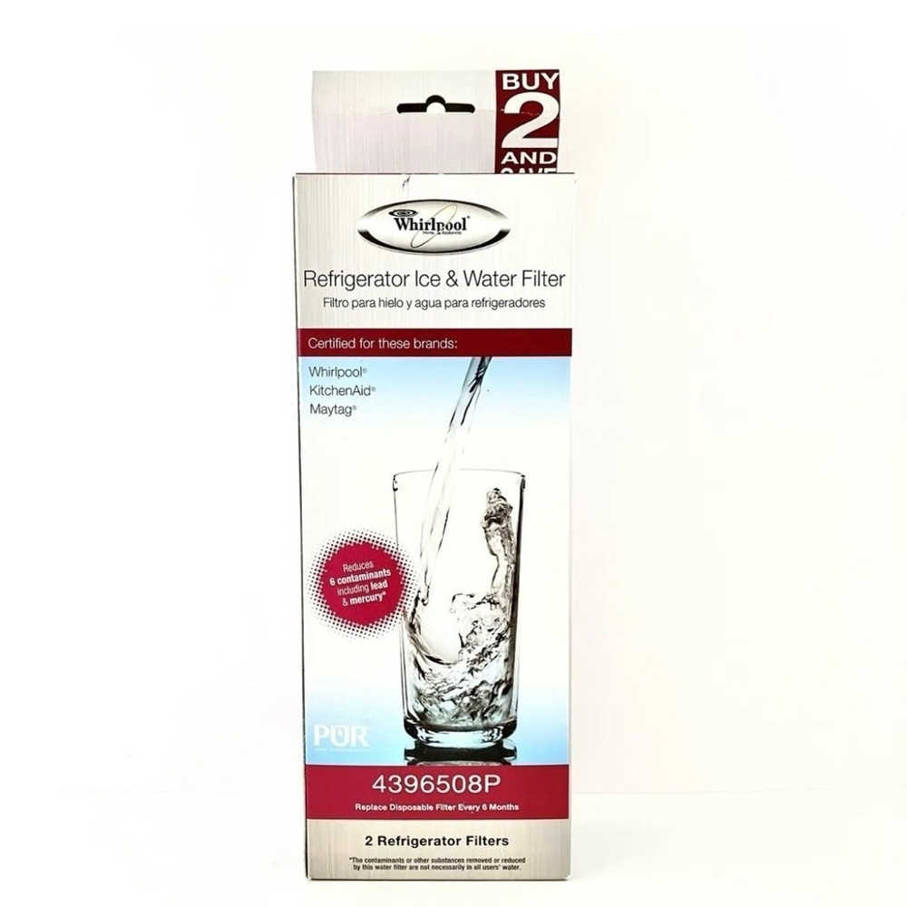 Whirlpool Refrigerator Ice & Water Filters 4396508P SINGLE PUR Filter System